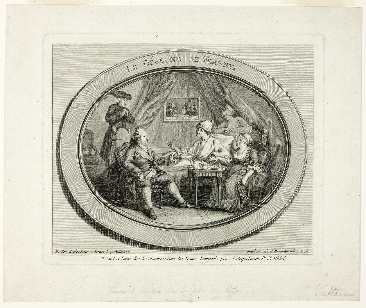Frokost på Ferney af Louis Joseph Masquelier