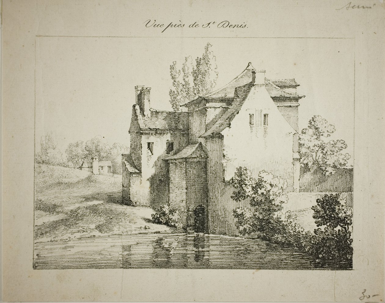 Udsigt nær St. Denis af Louis Jules Frederic Villeneuve