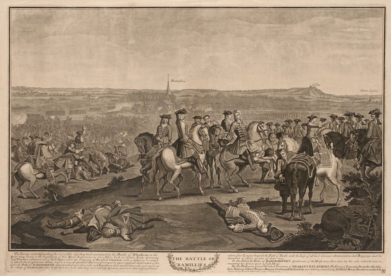 The Battle of Ramillies, 23 May 1706dani af Louis Laguerre