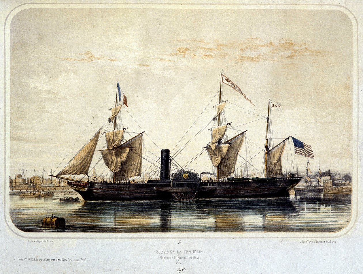 Steamer "" The Franklin" af Louis Le Breton