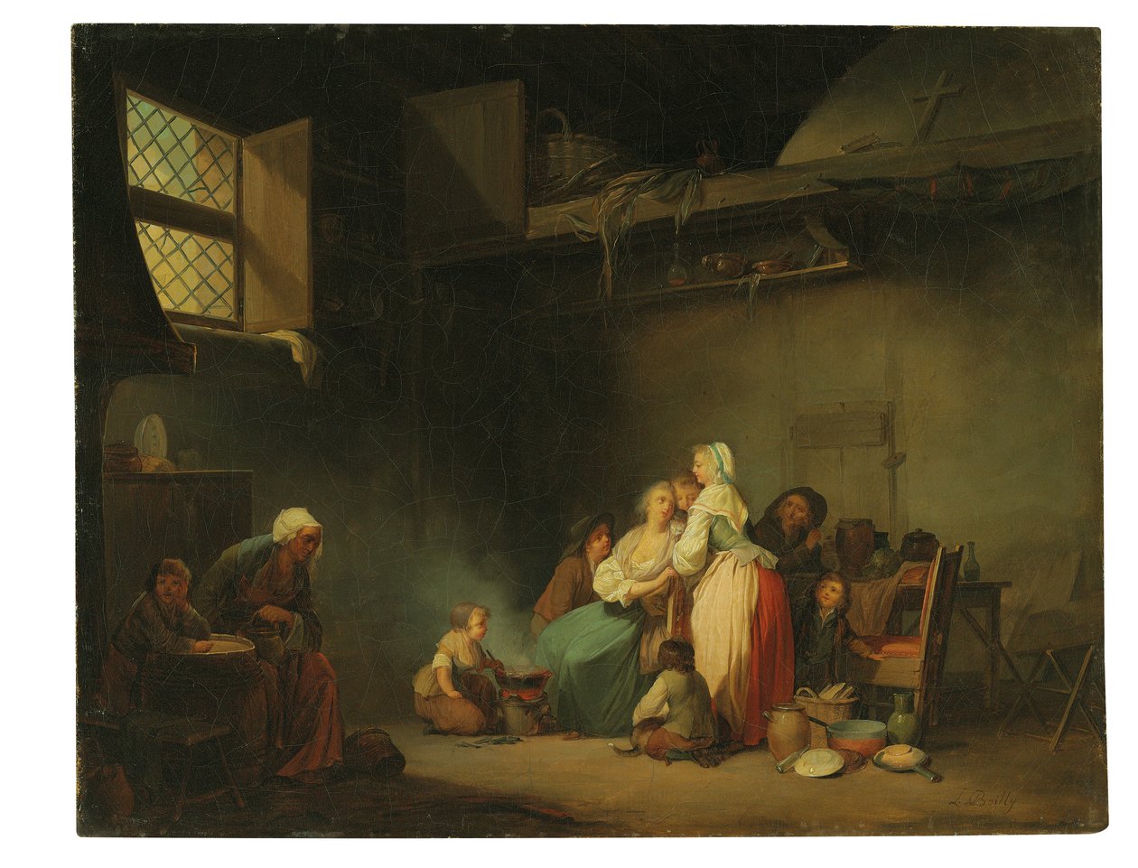 Suppe til kattene af Louis Leopold Boilly