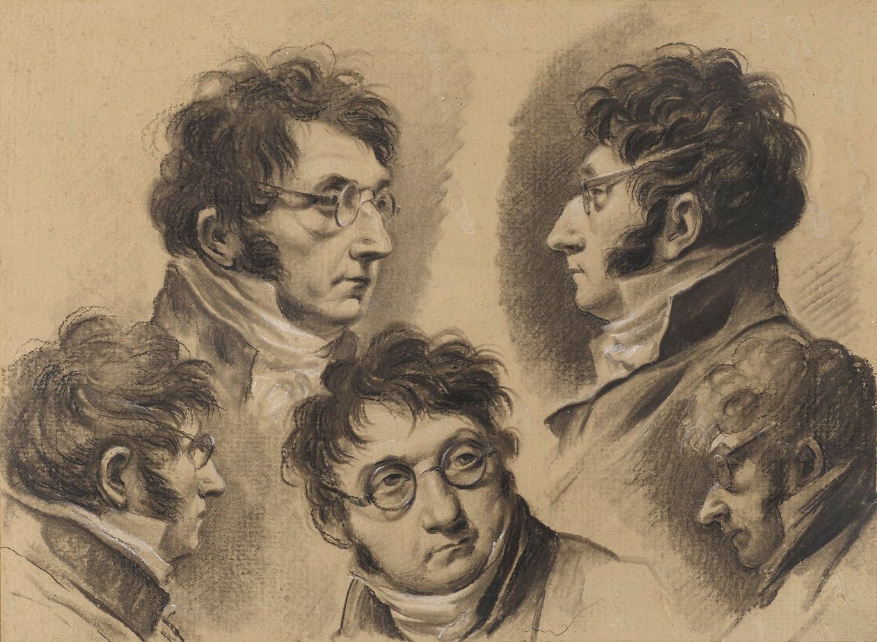 Louis-Léopold Boilly - 5 selvportrætter af Louis Leopold Boilly