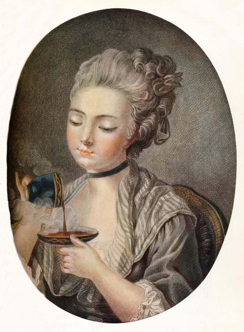 Pige tager kaffe, c1774 af Louis Marin Bonnet
