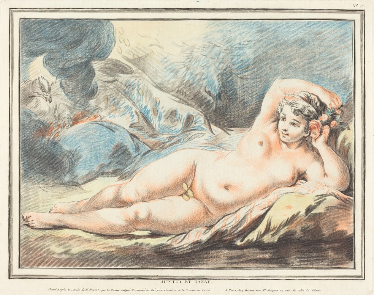 Jupiter og Danaë, 1774. af Louis Marin Bonnet