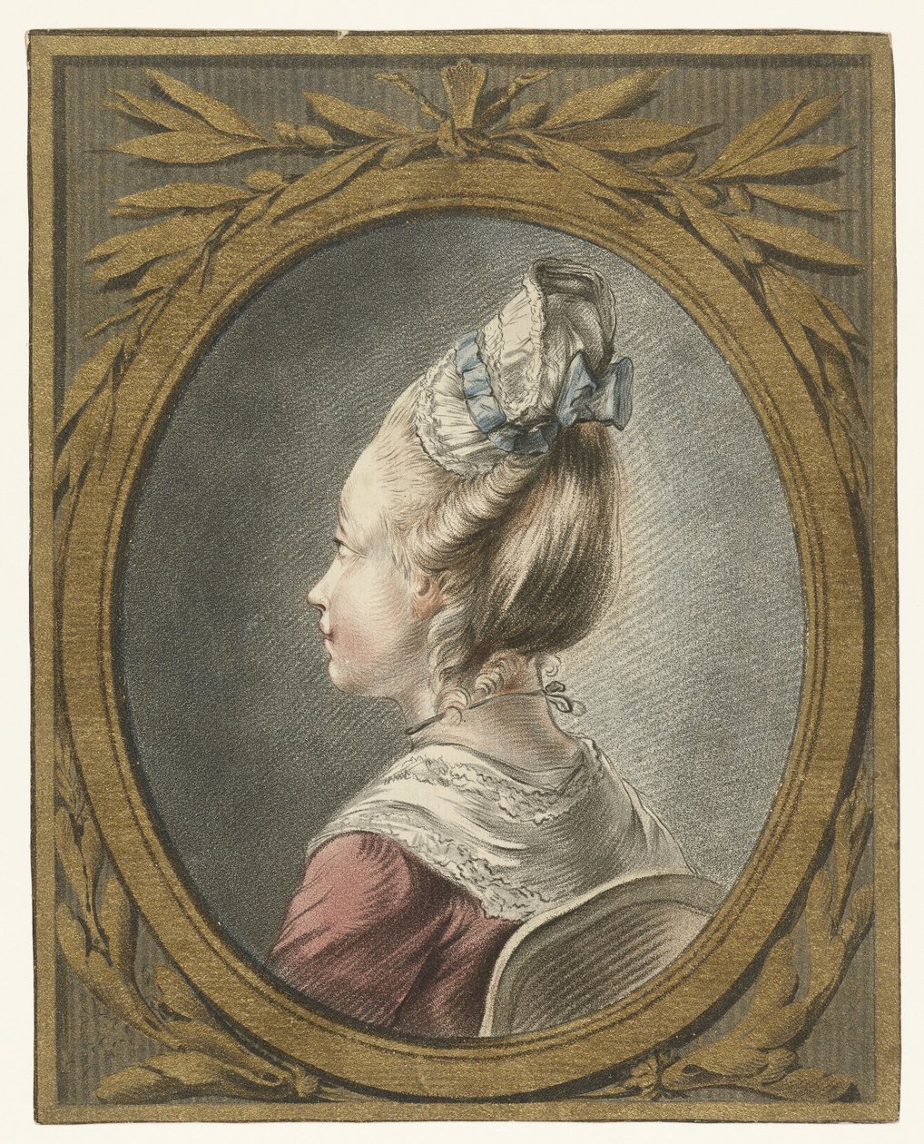 Portræt af en ung kvinde tete af Louis Marin Bonnet