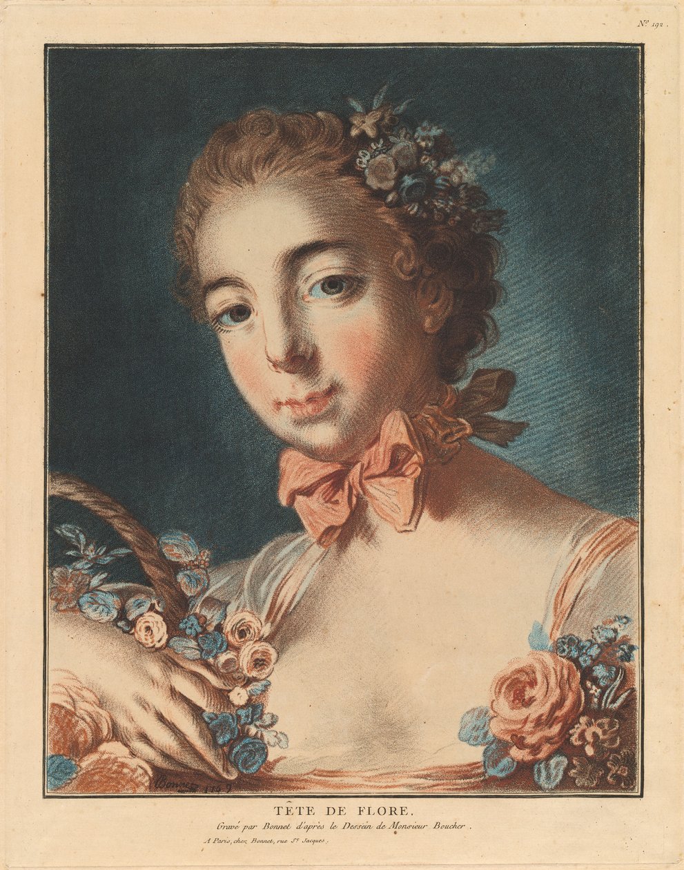 Leder af Flora, 1769. af Louis Marin Bonnet