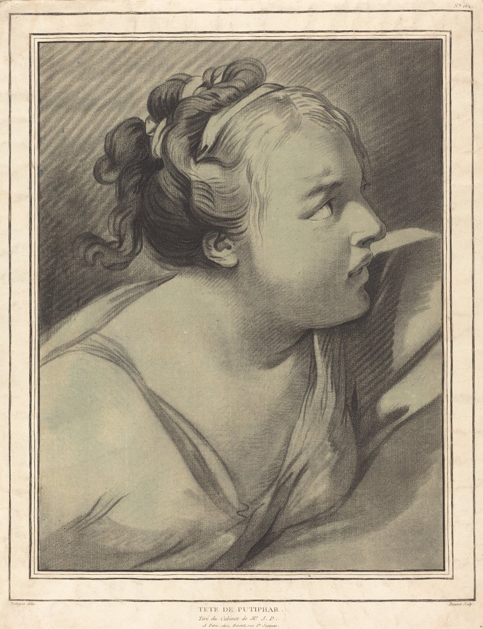 Leder af Potifar Potifars kone, 1770 1780. af Louis Marin Bonnet