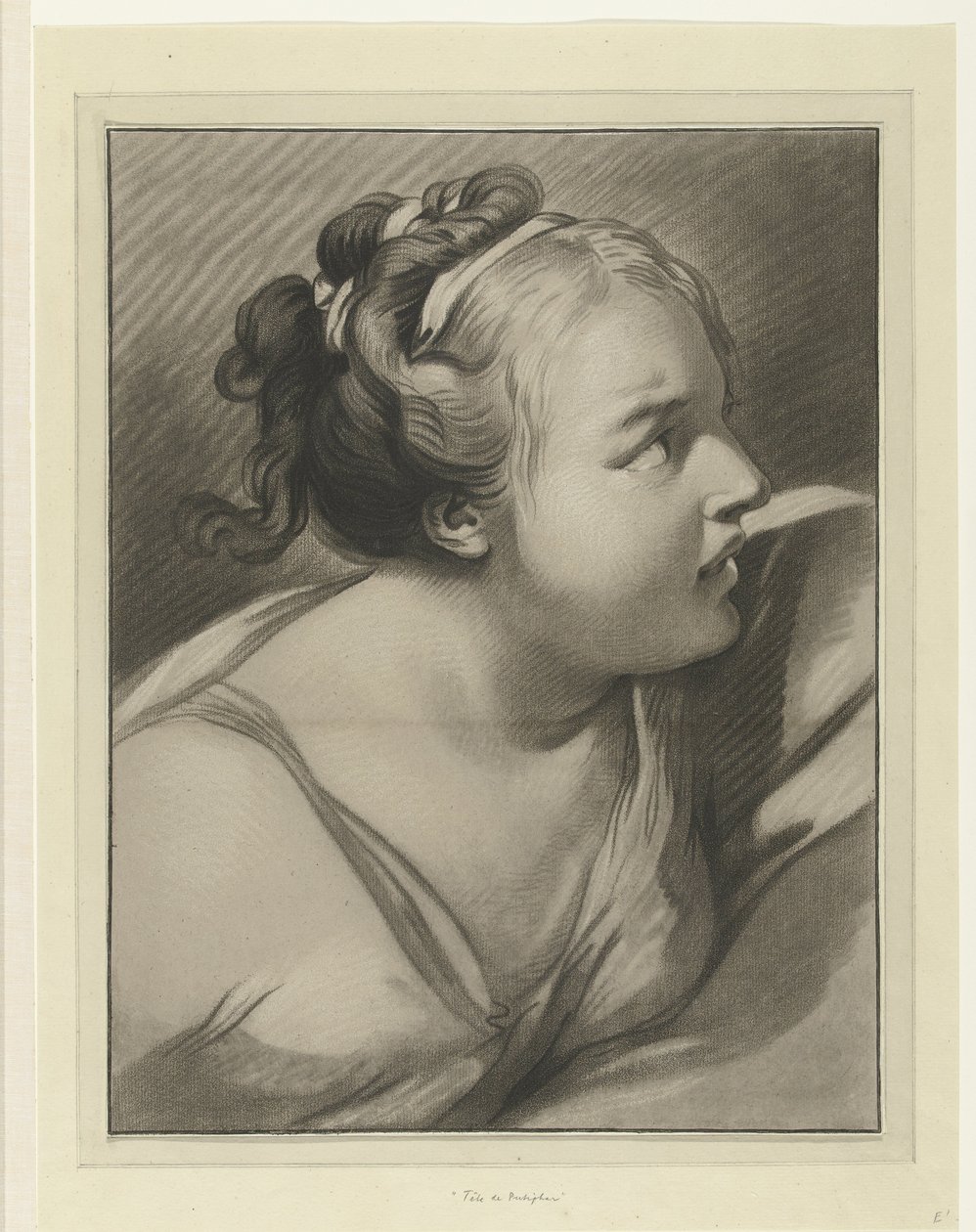 Potifars hustru Tete de Putiphar af Louis Marin Bonnet