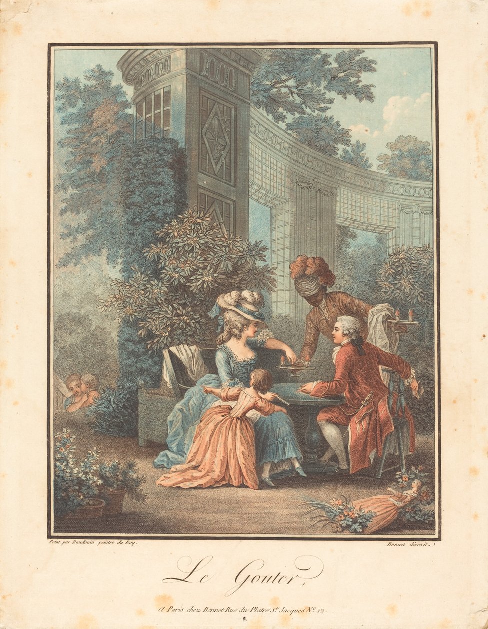 Eftermiddagste af Louis Marin Bonnet after Pierre Antoine Baudouin