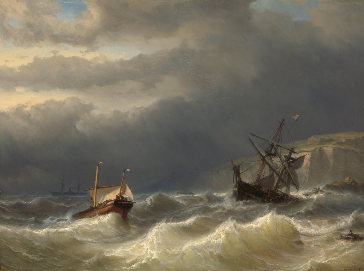 Storm i Dover-strædet af Louis Meijer