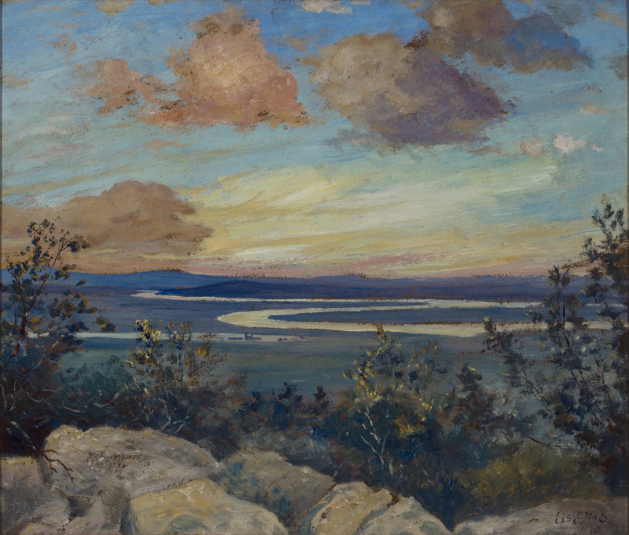 Slyngende flod af Louis Michel Eilshemius