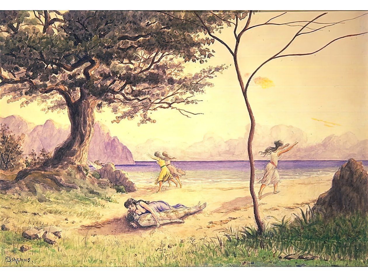 Redningen, ca. 1900. af Louis Michel Eilshemius