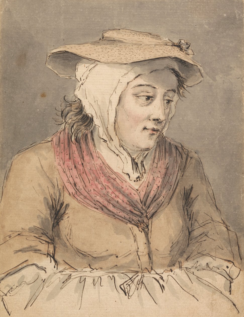 En Fiskerkone, Hænder under Forklæde af Louis Philippe Boitard
