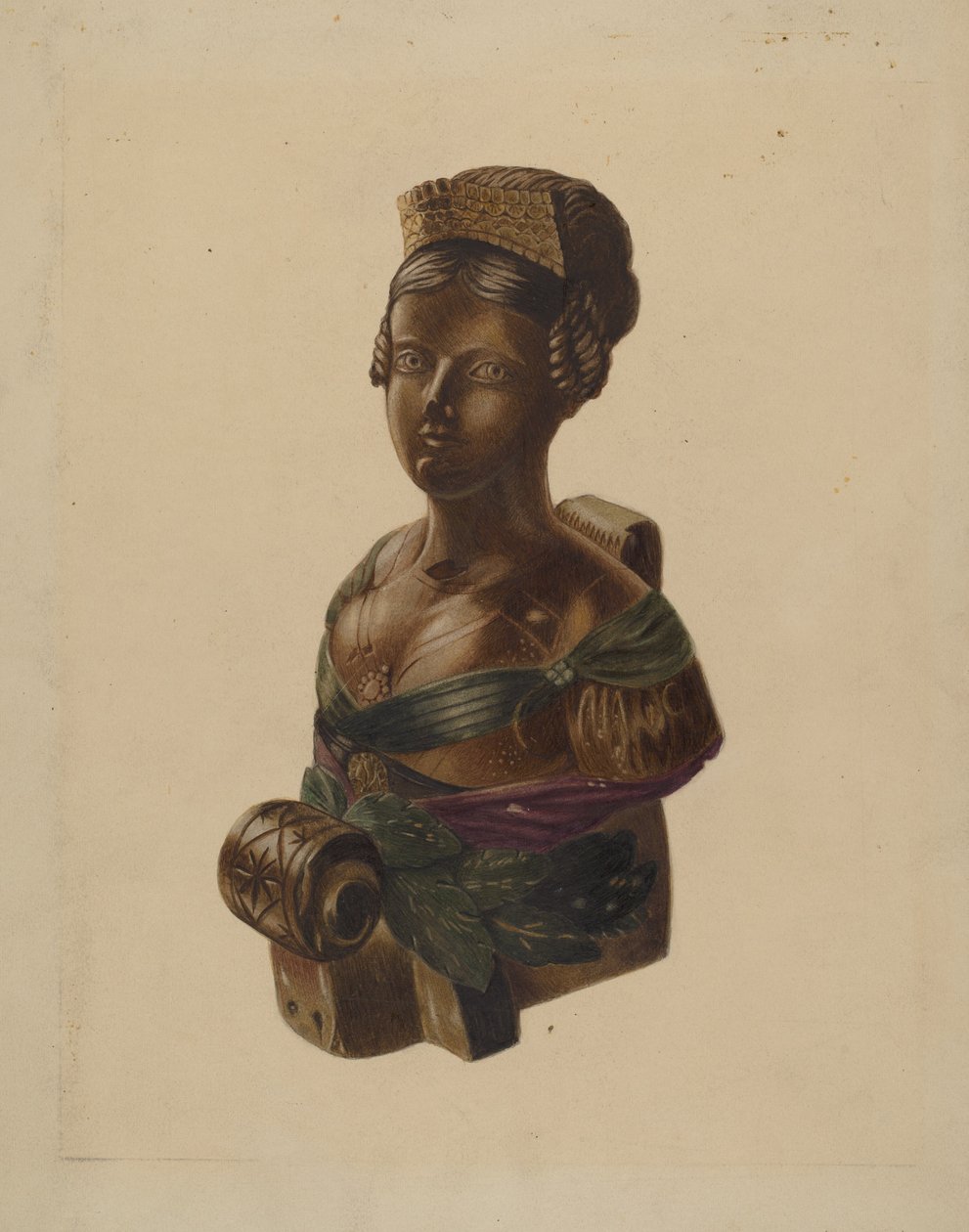 Galionsfigur, ca. 1937. af Louis Plogsted