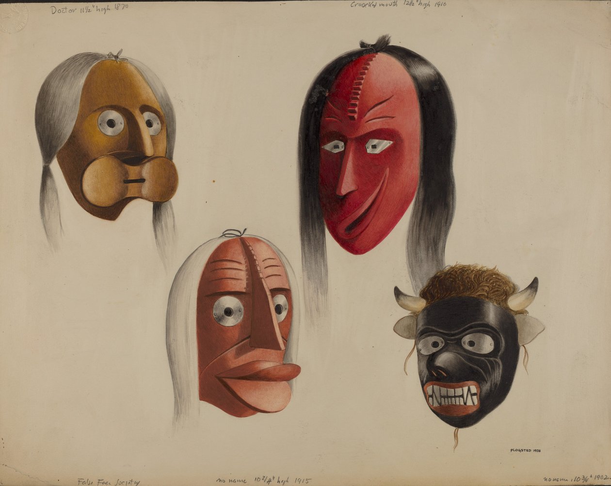 Masker, 1938. af Louis Plogsted