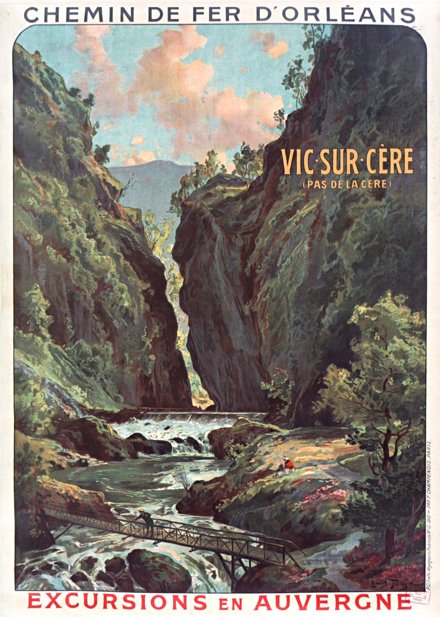 Orleans Jernbane. Vic-sur-Cere, ca. 1900-1910. af Louis Tauzin