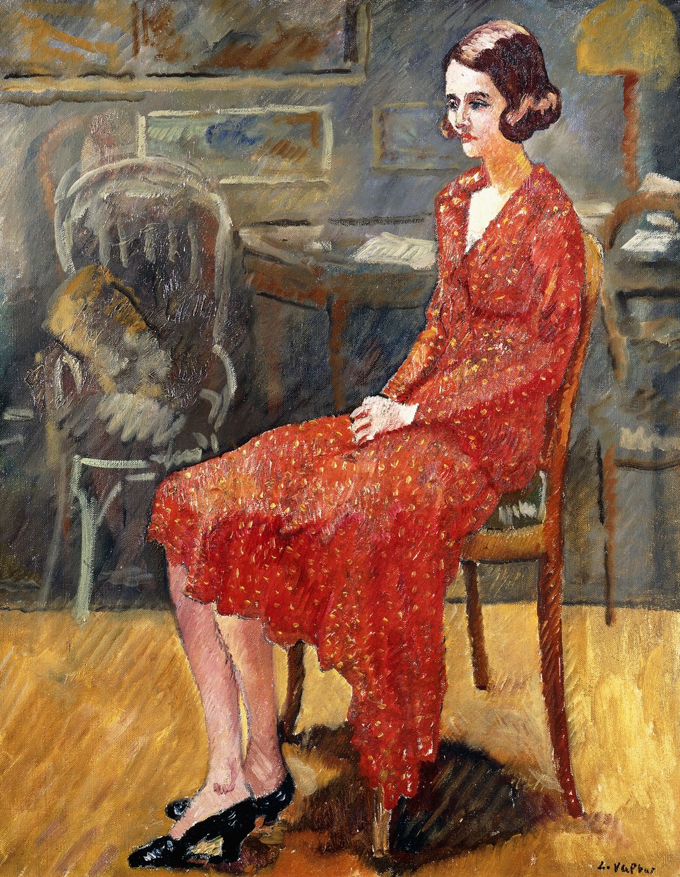 Frøken Suzanne, siddende; Miss Suzanne, siddende af Louis Valtat