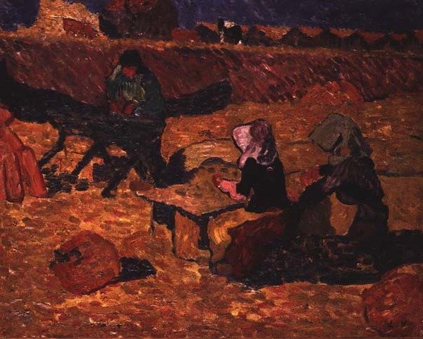 The Fish Scalers (olie på lærred) af Louis Valtat