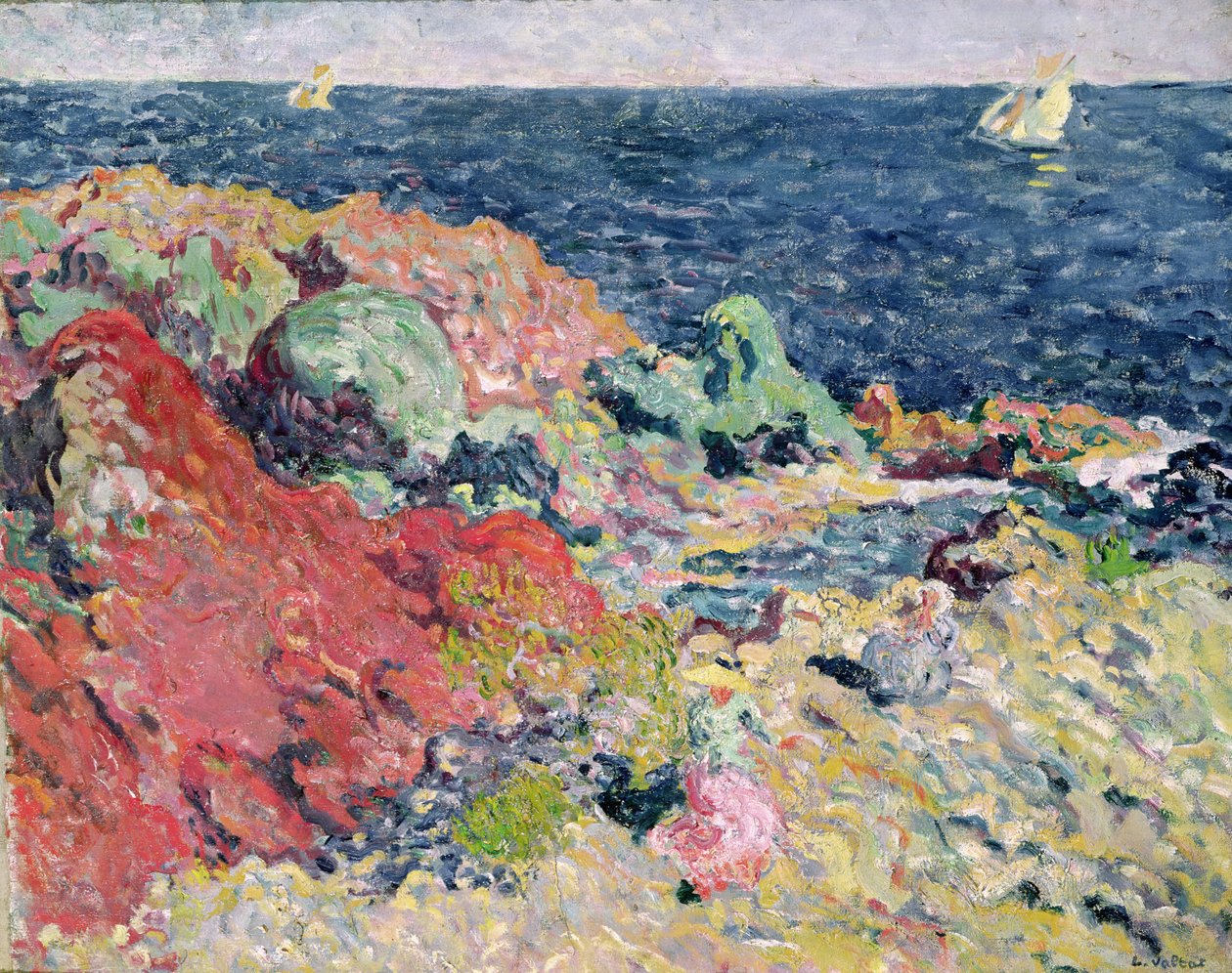 De røde klipper ved Antheor af Louis Valtat