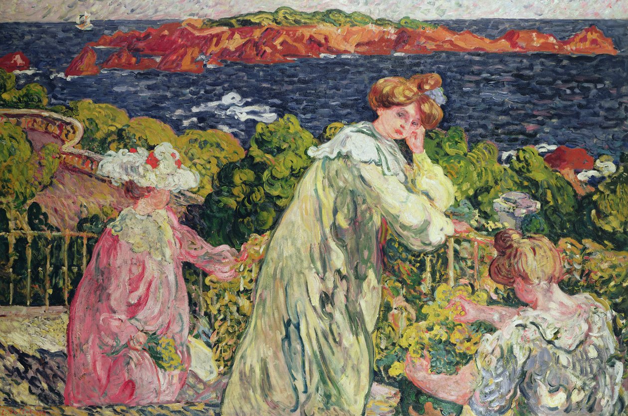 Tre kvinder på balkonen af Louis Valtat