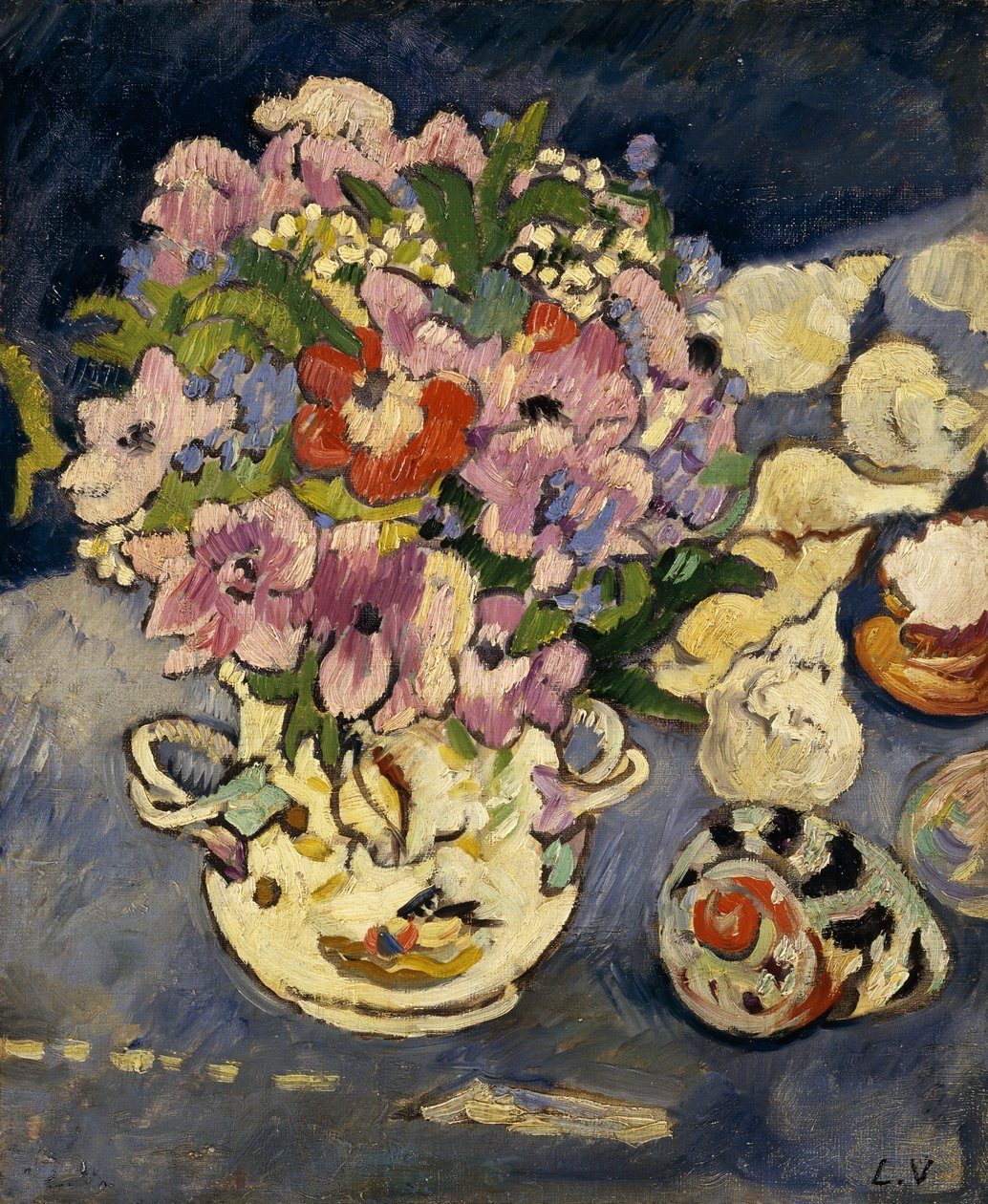 Vase med blomster af Louis Valtat