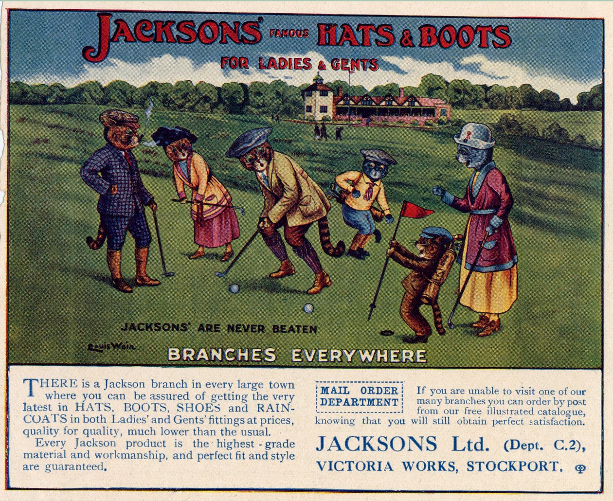 Jacksons hatte og støvler, 1910