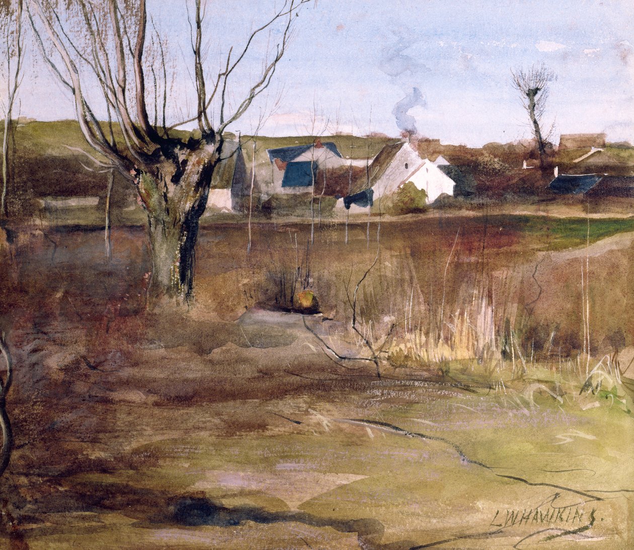 Et Picardie-landskab af Louis Welden Hawkins