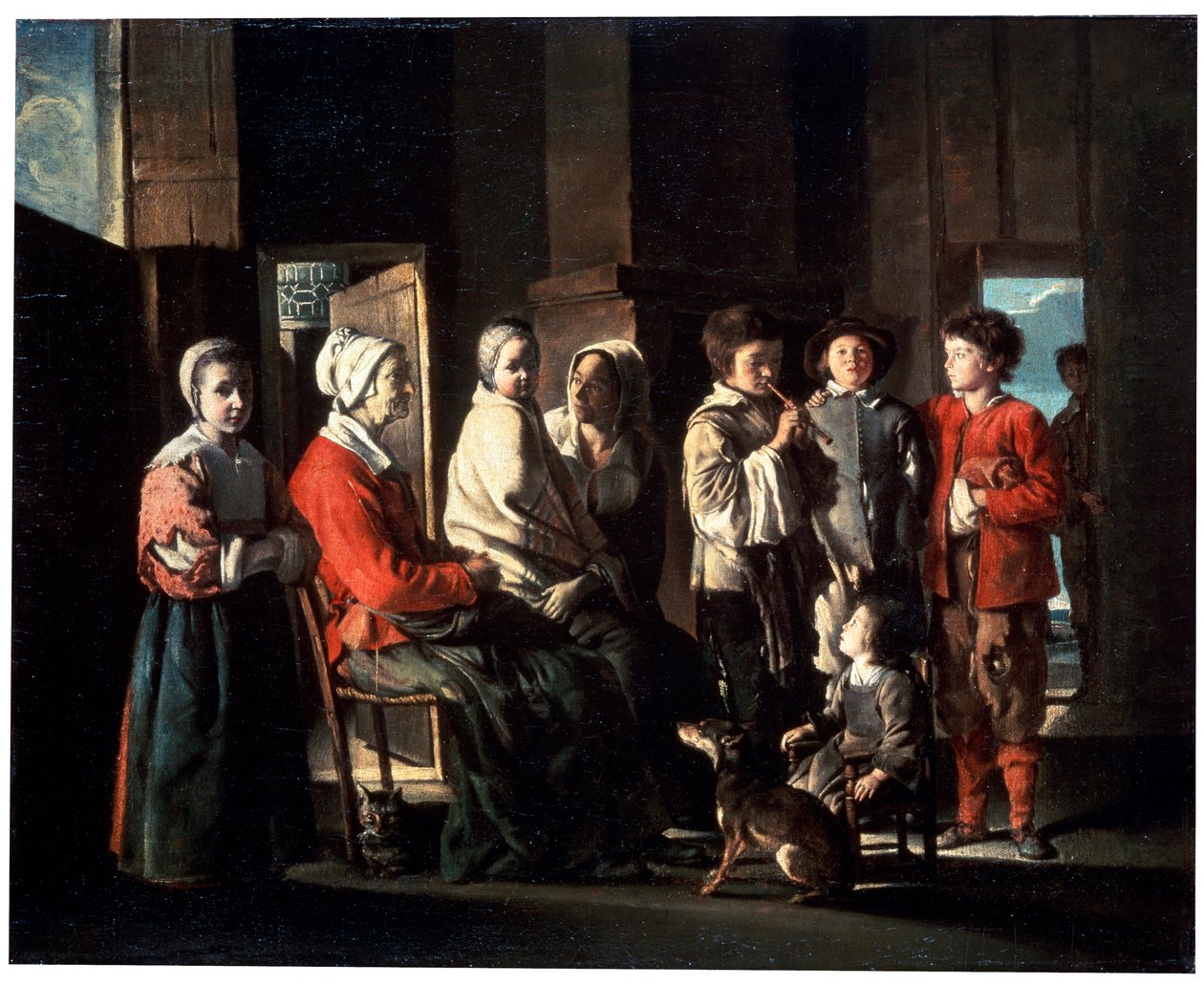 Besøget hos bedstemoderen, 1645. af Louis le Nain