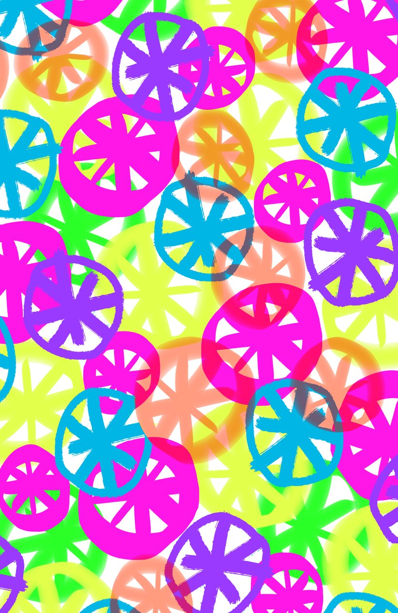 Neon Circles, 2017, Digital Media af Louisa Hereford