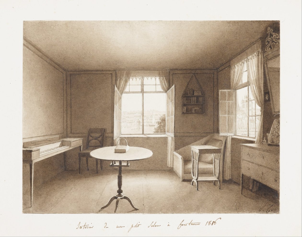 Kunstnernes tegnestue ved Bodensøen af Louise Cochelet
