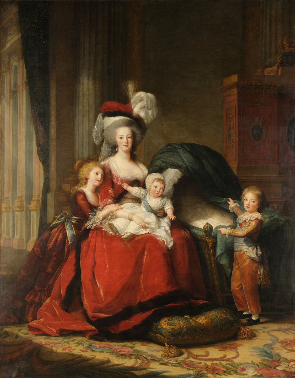 Marie-Antoinette af Lorraine-Habsbourg, dronning af Frankrig og hendes børn af Elisabeth Louise Vigee Lebrun