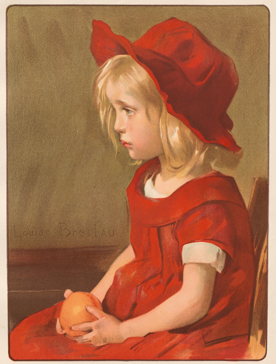 Pige med appelsin, 1899. af Louise Breslau