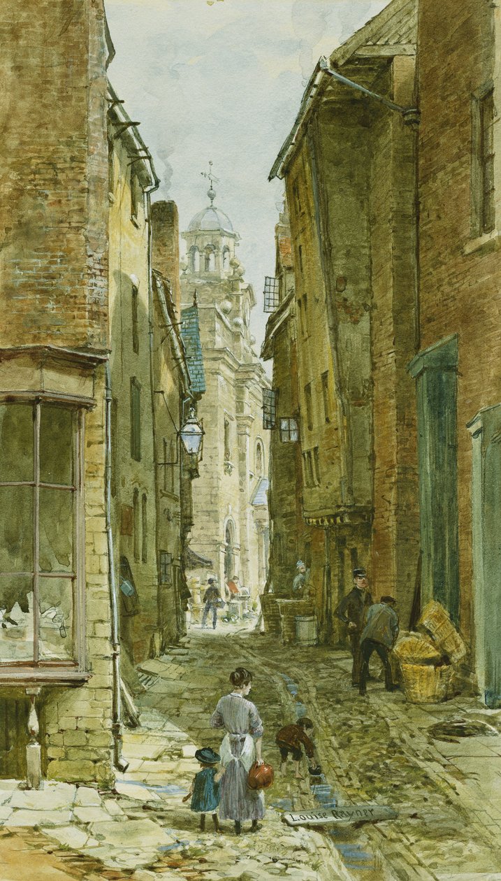 Figurer i Harp Lane, Ludlow, af Louise Ingram Rayner