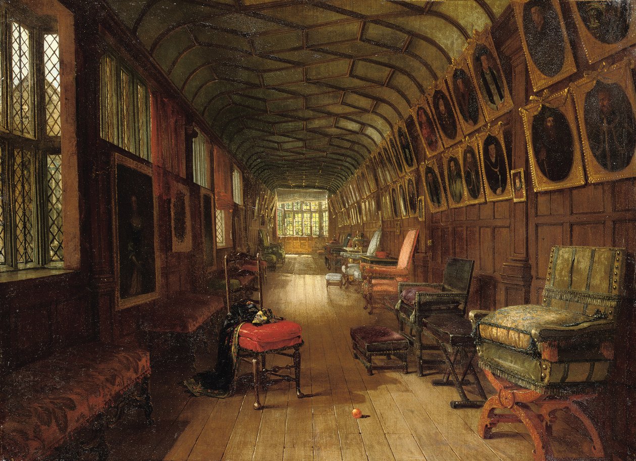 The Brown Gallery, Knole, Kent af Louise Ingram Rayner