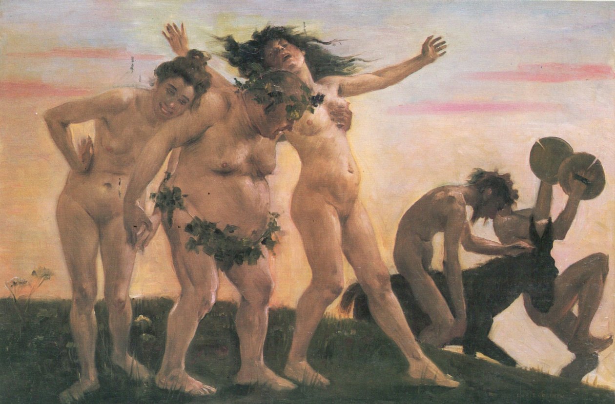 Bacchanter vender hjem af Lovis Corinth