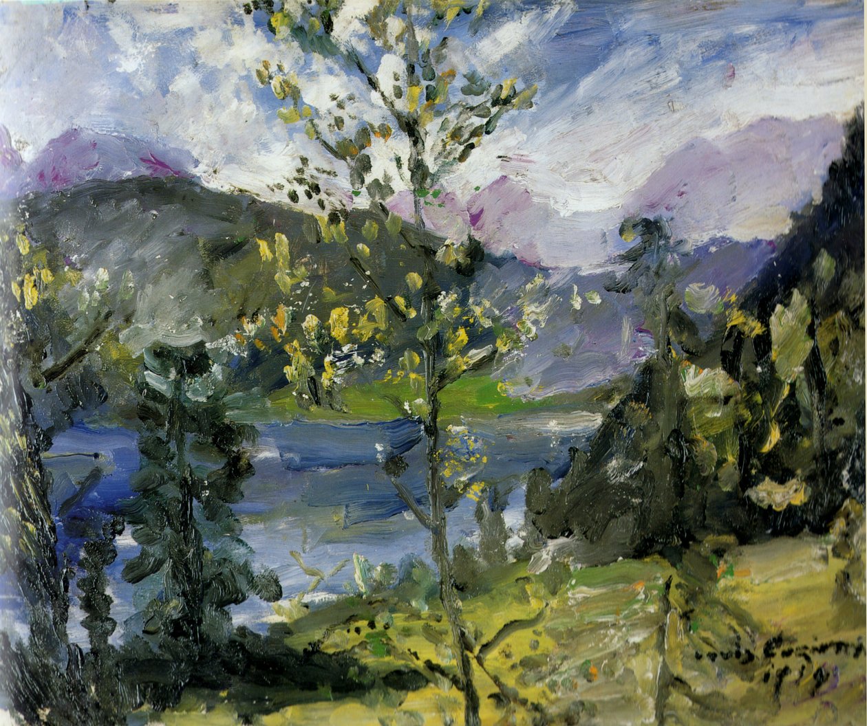 Oktober sne ved Walchensee af Lovis Corinth