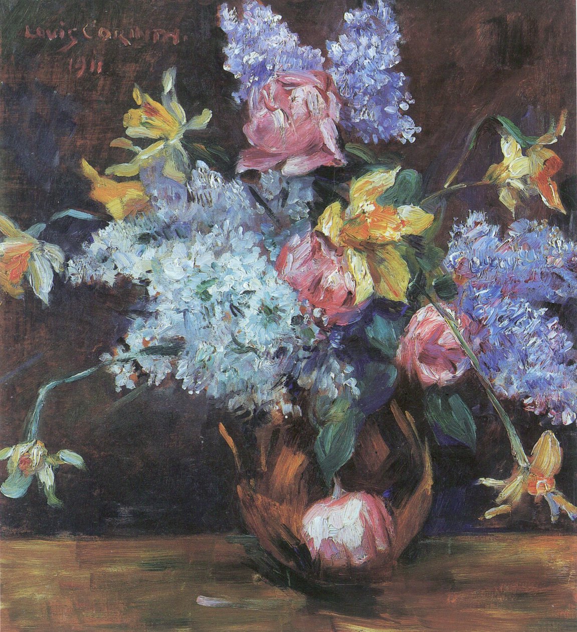 Roser, syrener og påskeliljer af Lovis Corinth