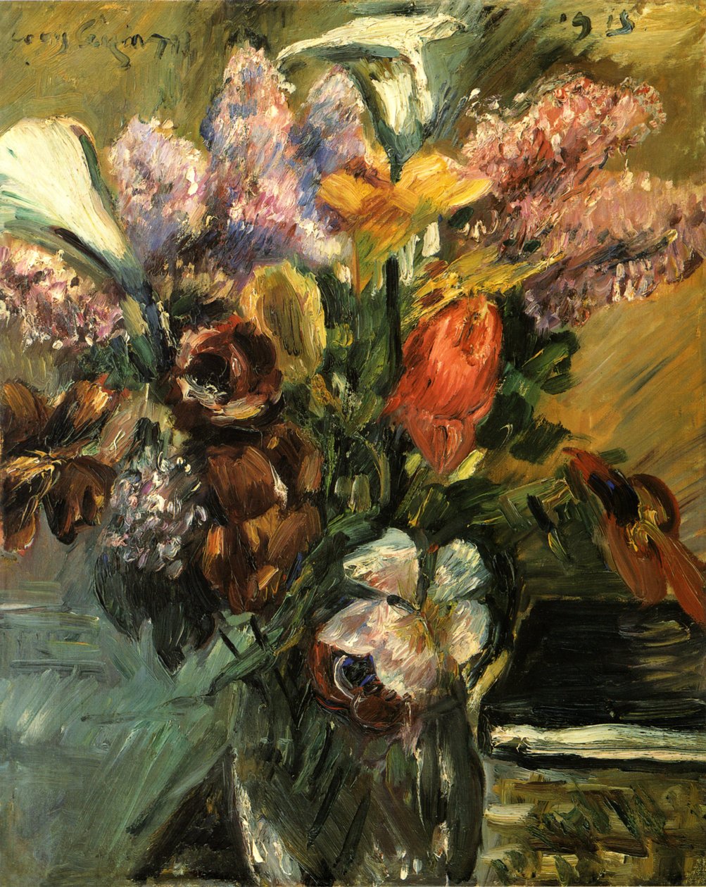 Tulipaner, syrener og kallan af Lovis Corinth
