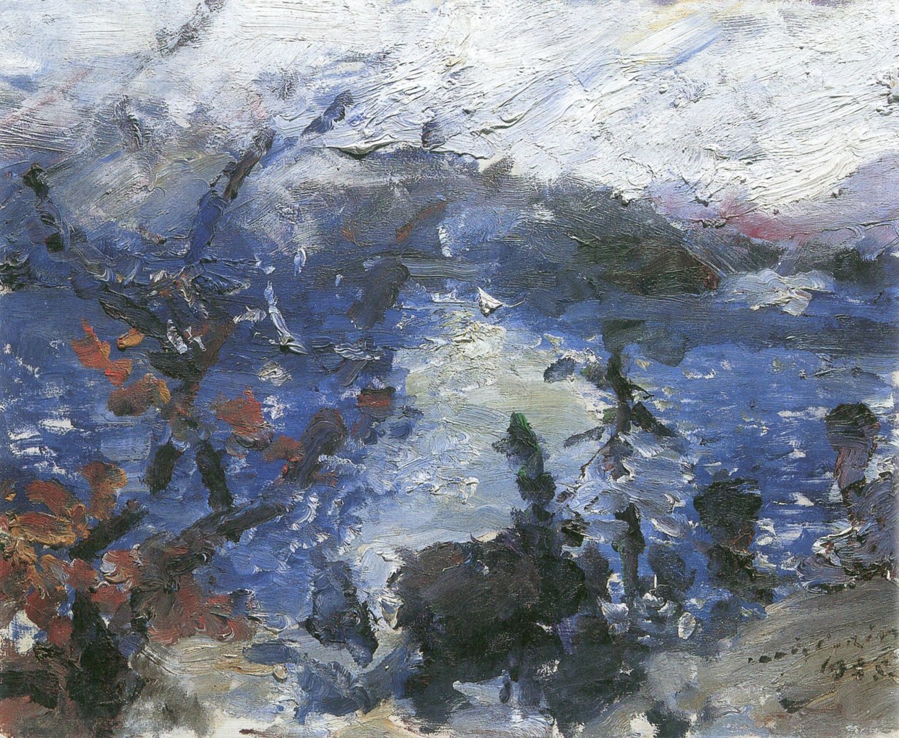 Walchensee, bjerge i Wolkenn af Lovis Corinth