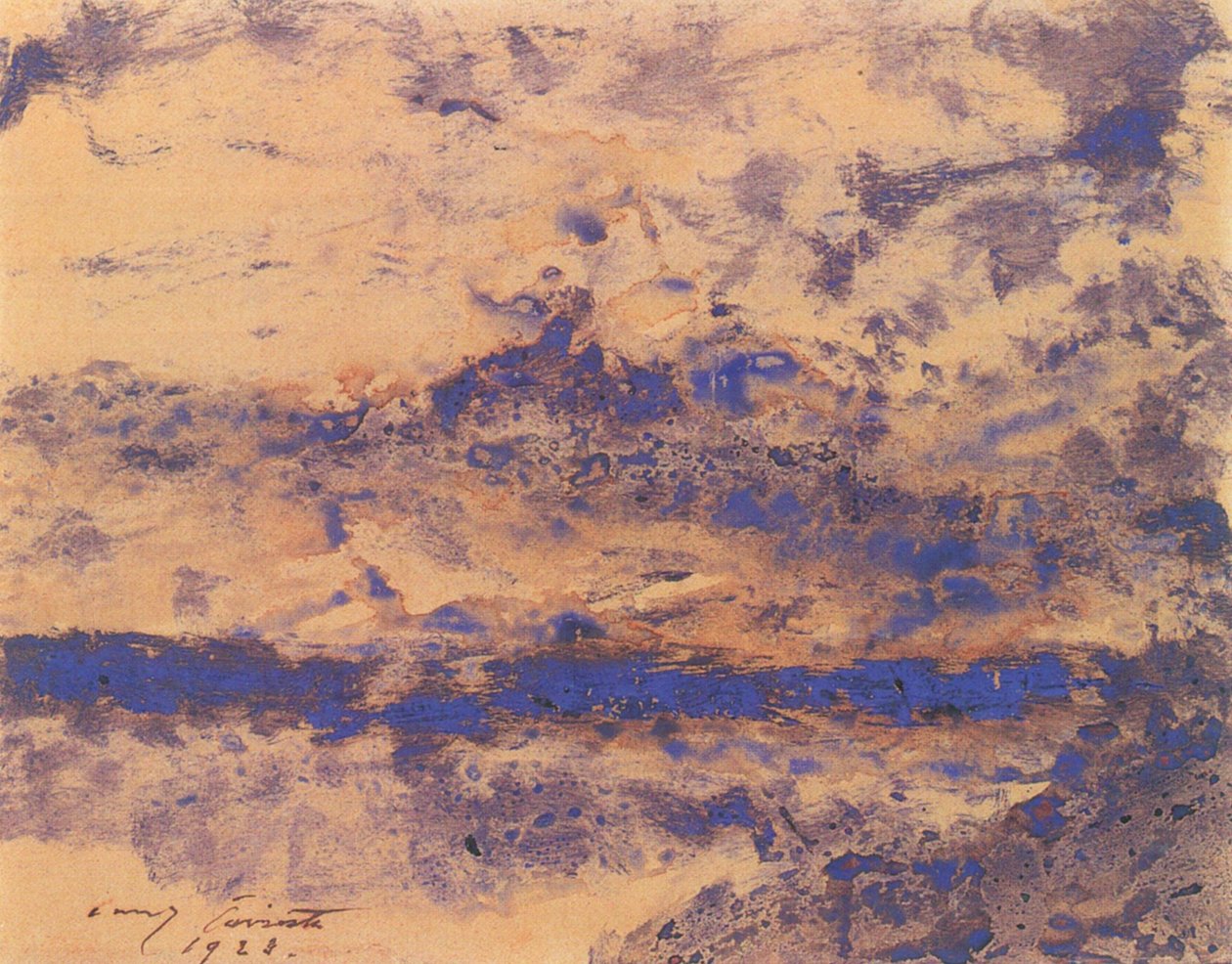 Skyer uberm Lake af Lovis Corinth