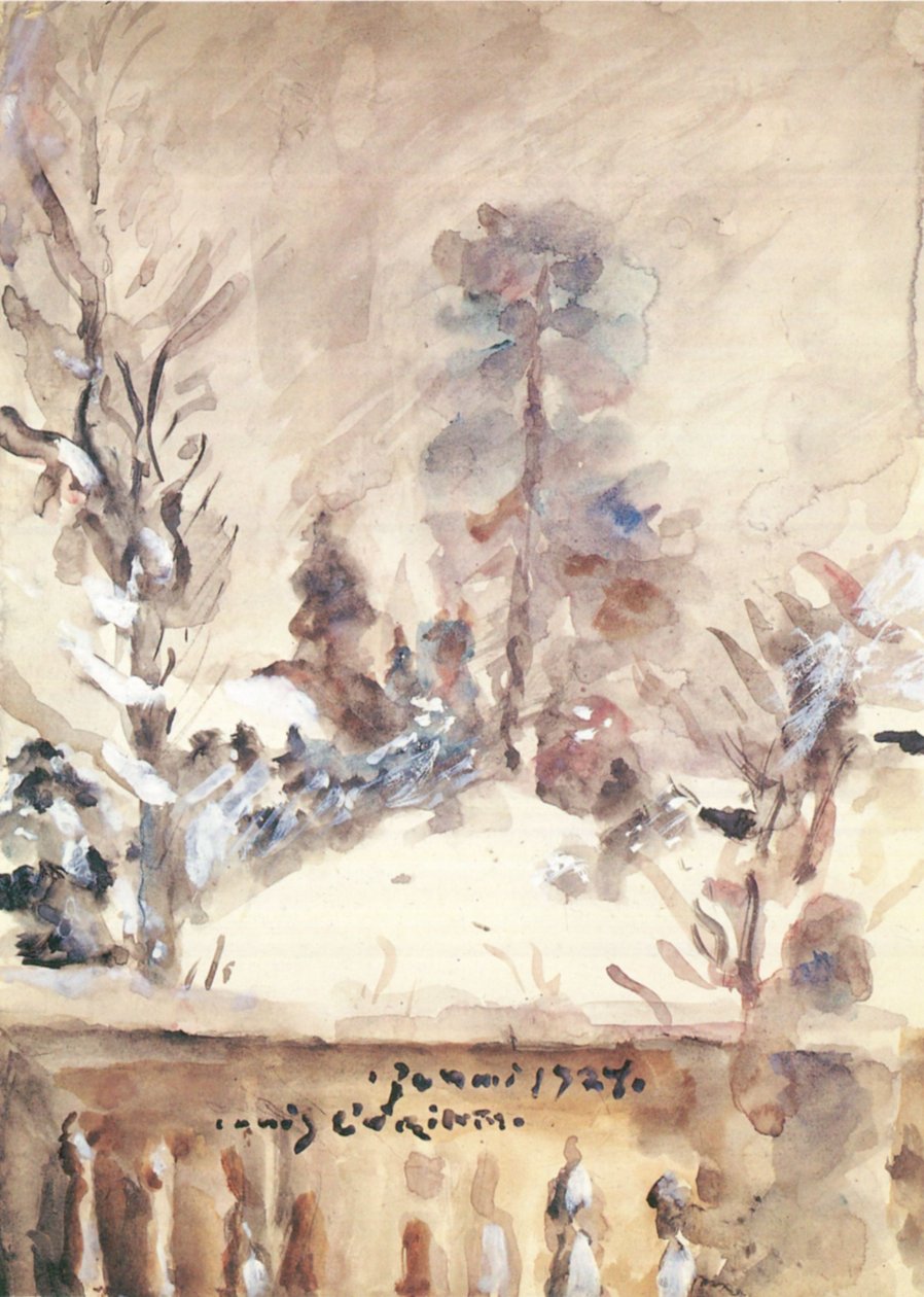 Walchensee im Schneen af Lovis Corinth