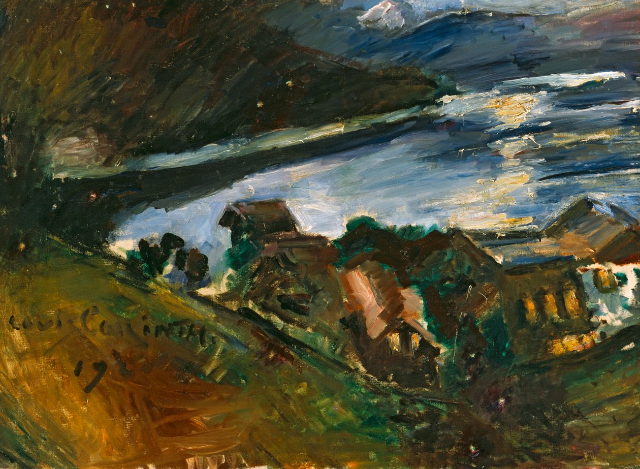 Walchensee ved måneskin af Lovis Corinth