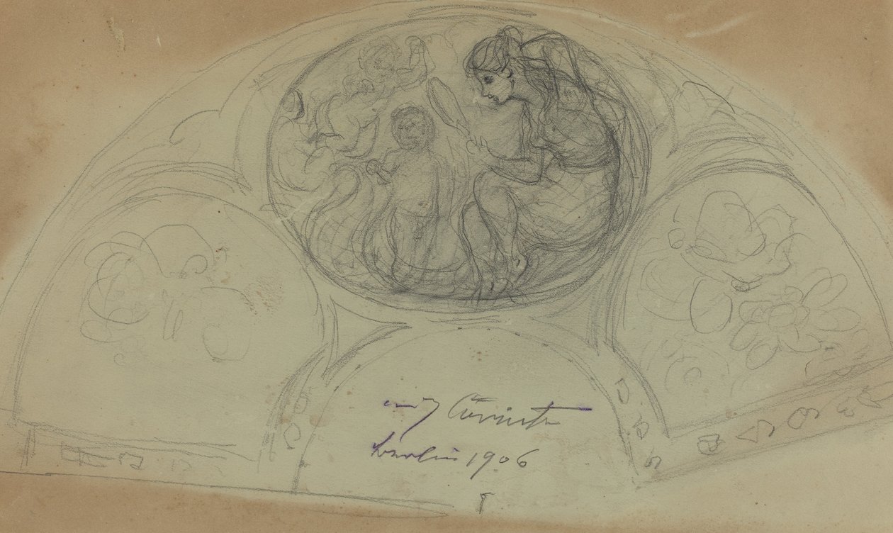 Fan Design [verso] af Lovis Corinth