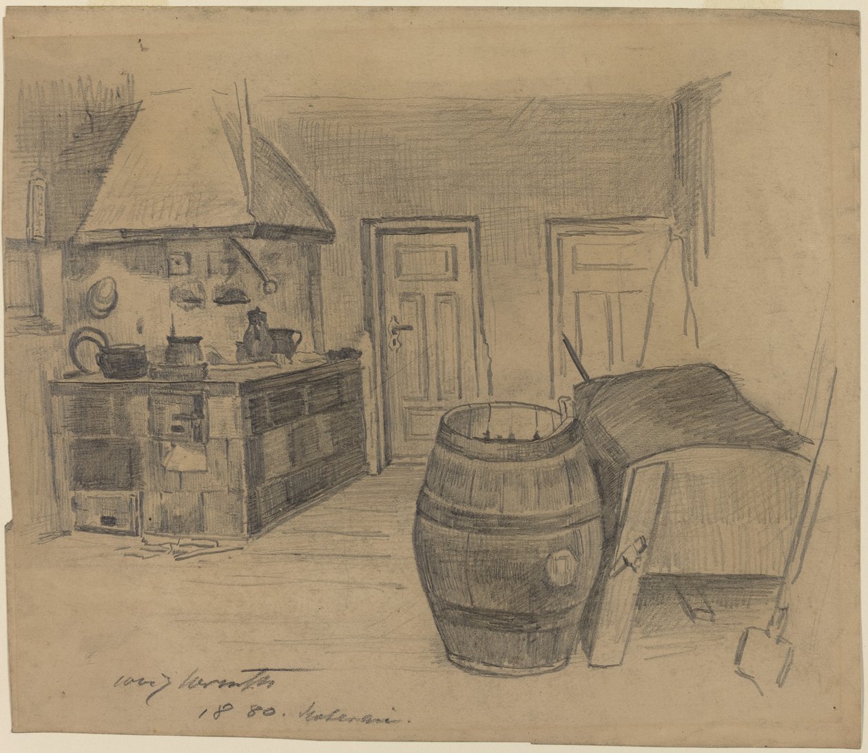 Interiør, 1880. af Lovis Corinth
