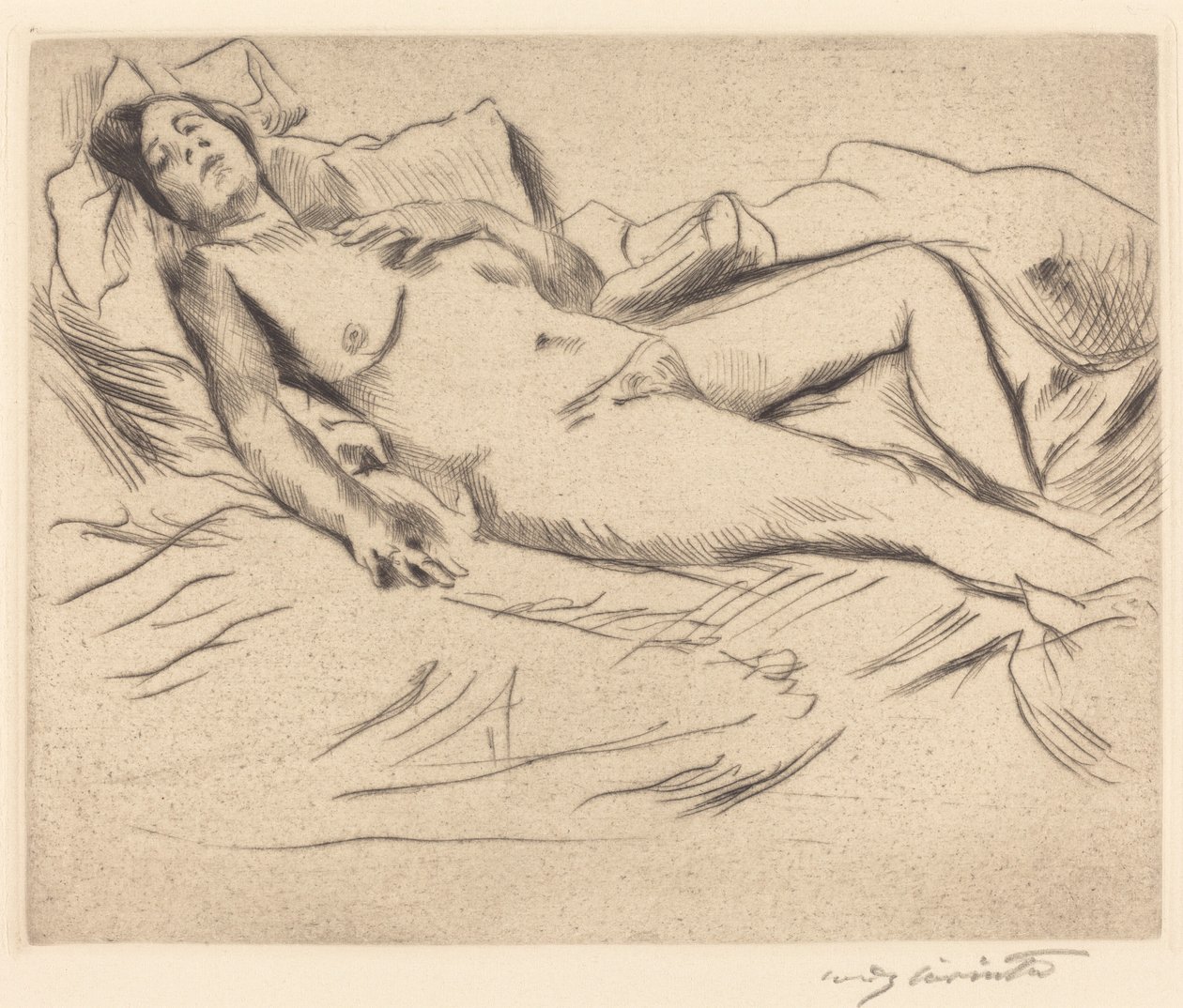 Sovende kvinde, 1912. af Lovis Corinth