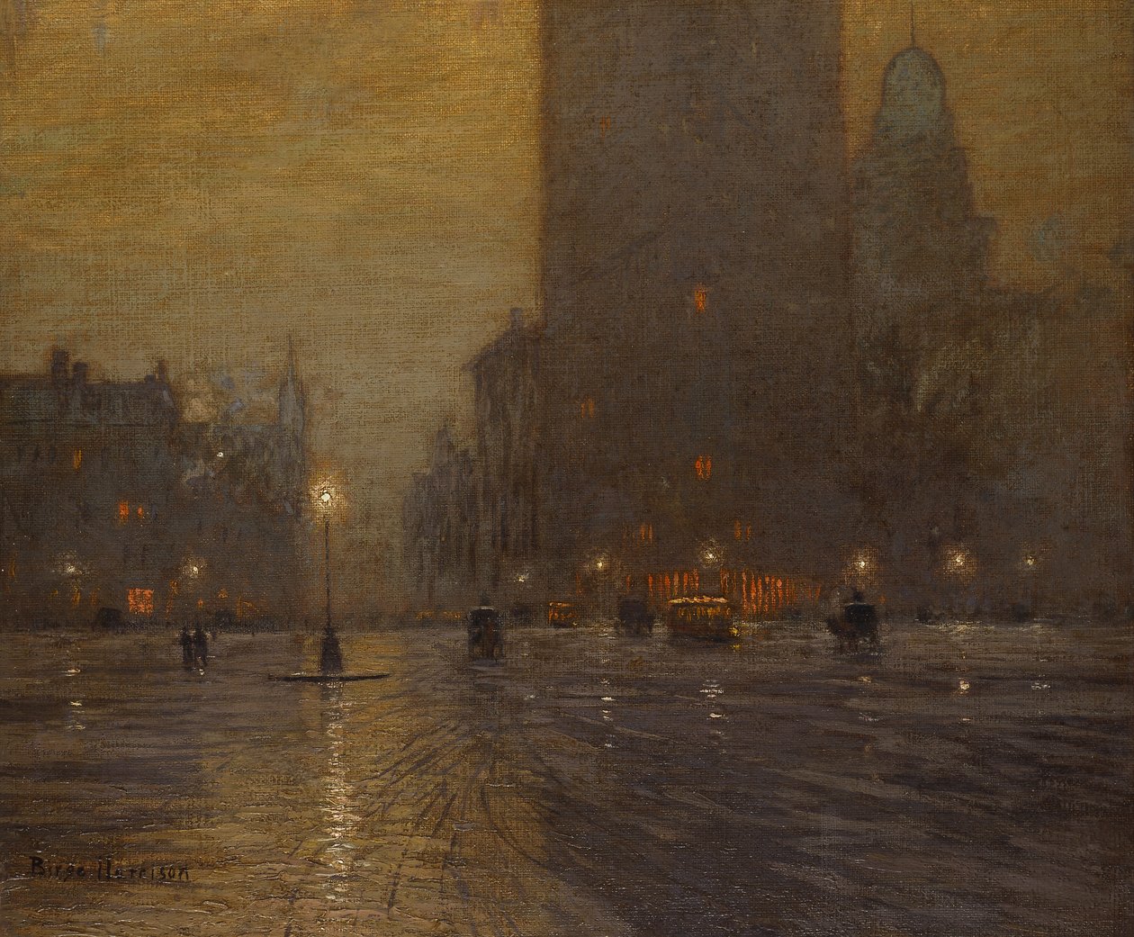 Madison Square, Rainy Night af Lowell Birge Harrison