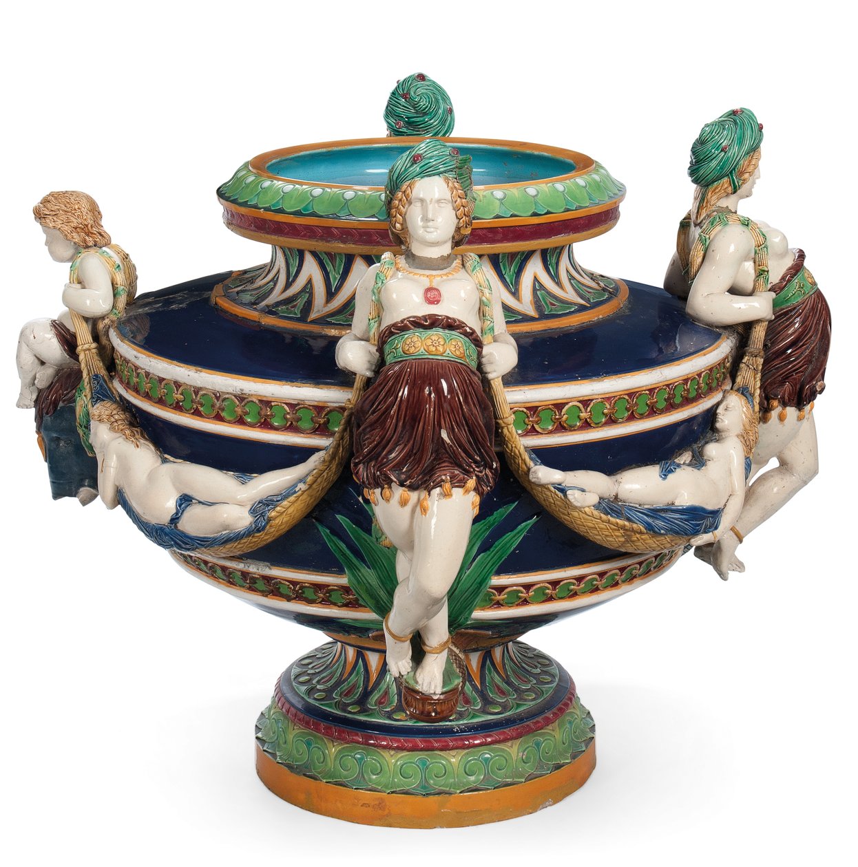 Stor Minton majolica jardiniere, ca. 1870 (keramik) af Ltd Mintons