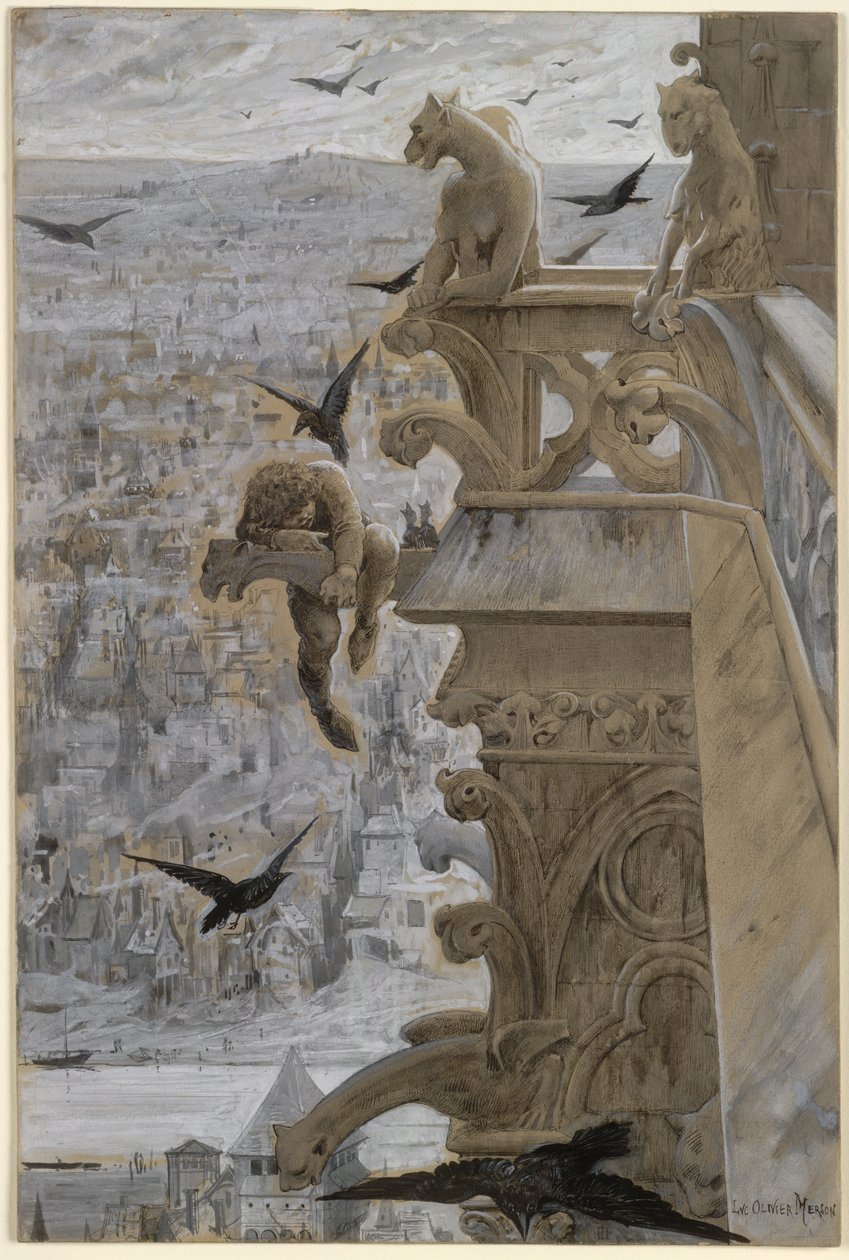 Notre Dame de Paris, ca. 1881. af Luc Olivier Merson