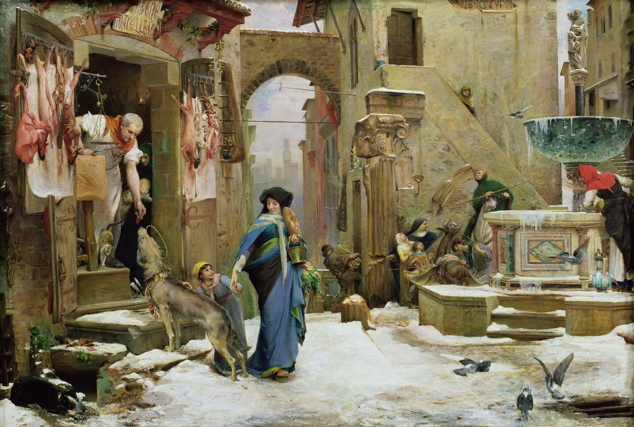 Ulven fra Gubbio, 1877. af Luc Olivier Merson