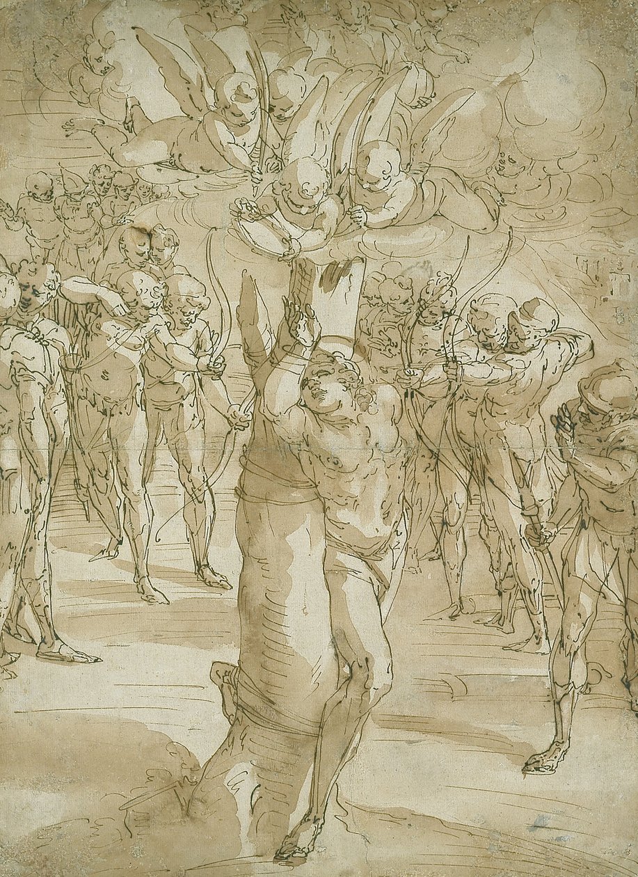 Martyrdømmet Sankt Sebastian af Luca Cambiaso